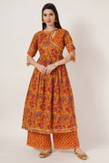 Ensemble Palazzo Kurta festif du créateur Jaipuri pour femmes