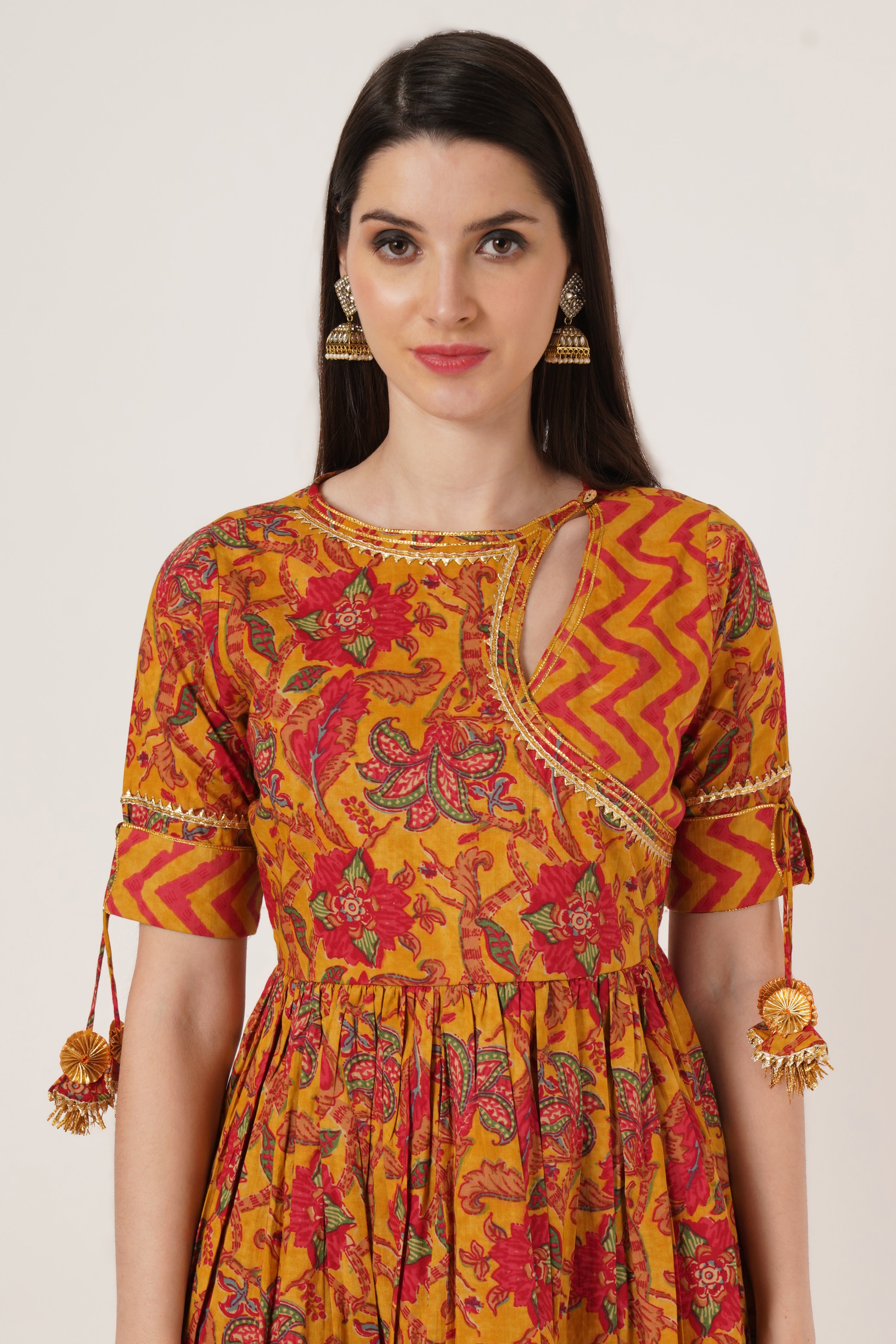 Designer Jaipuri Festive Kurta Palazzo Set For Women