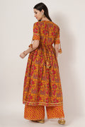 Ensemble Palazzo Kurta festif du créateur Jaipuri pour femmes