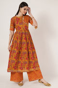 Ensemble Palazzo Kurta festif du créateur Jaipuri pour femmes