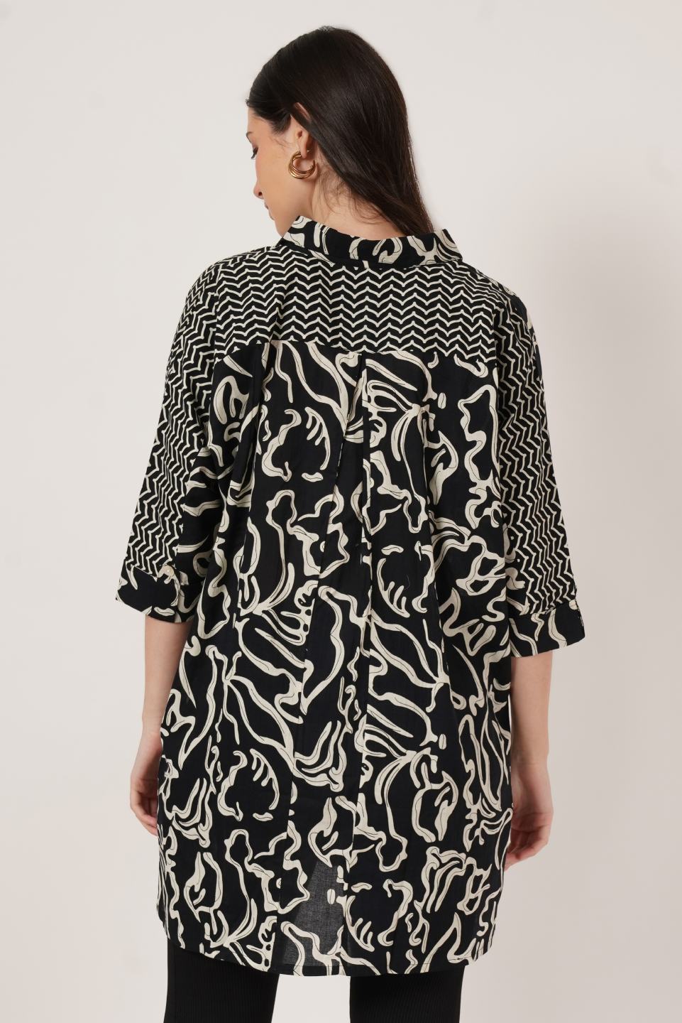 Haut caftan en coton bohème chic pour femme