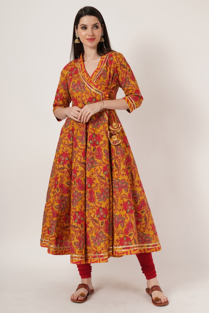 Royal Rajasthani Heritage Angrakha Kurta for Women