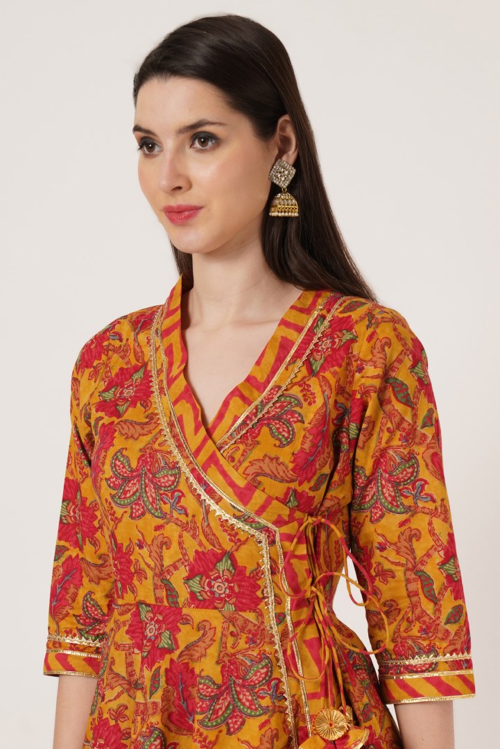 Royal Rajasthani Heritage Angrakha Kurta for Women