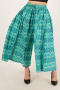 Pantalon évasé à motifs abstraits pour femme