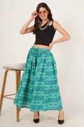 Pantalon évasé à motifs abstraits pour femme