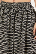 High-Waist Flared Palazzo with Geometric Print for Women