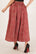 Bohemian Brick Red Flared Palazzo for Women