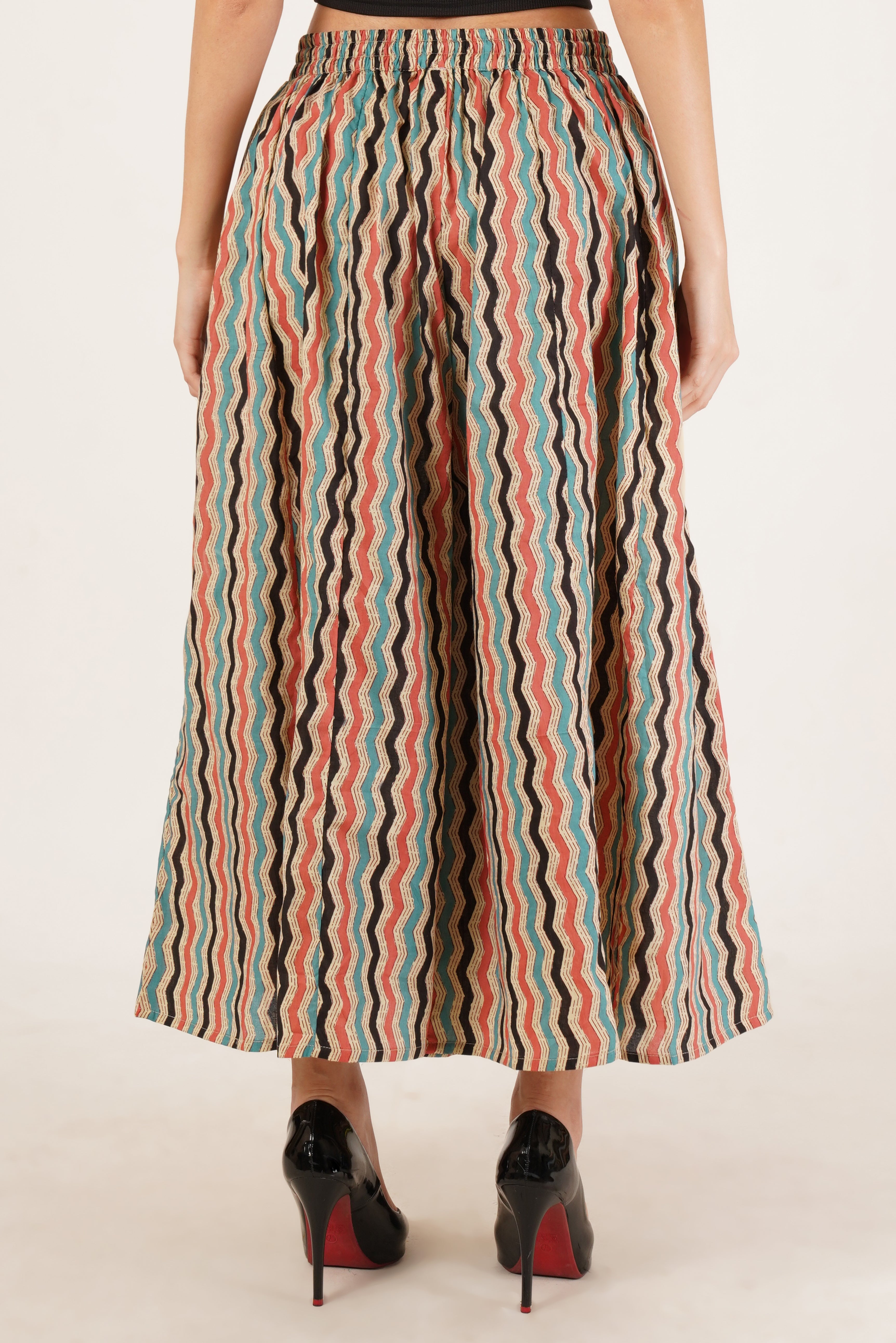 Vibrant Cotton Wide-Leg Palazzo for Women