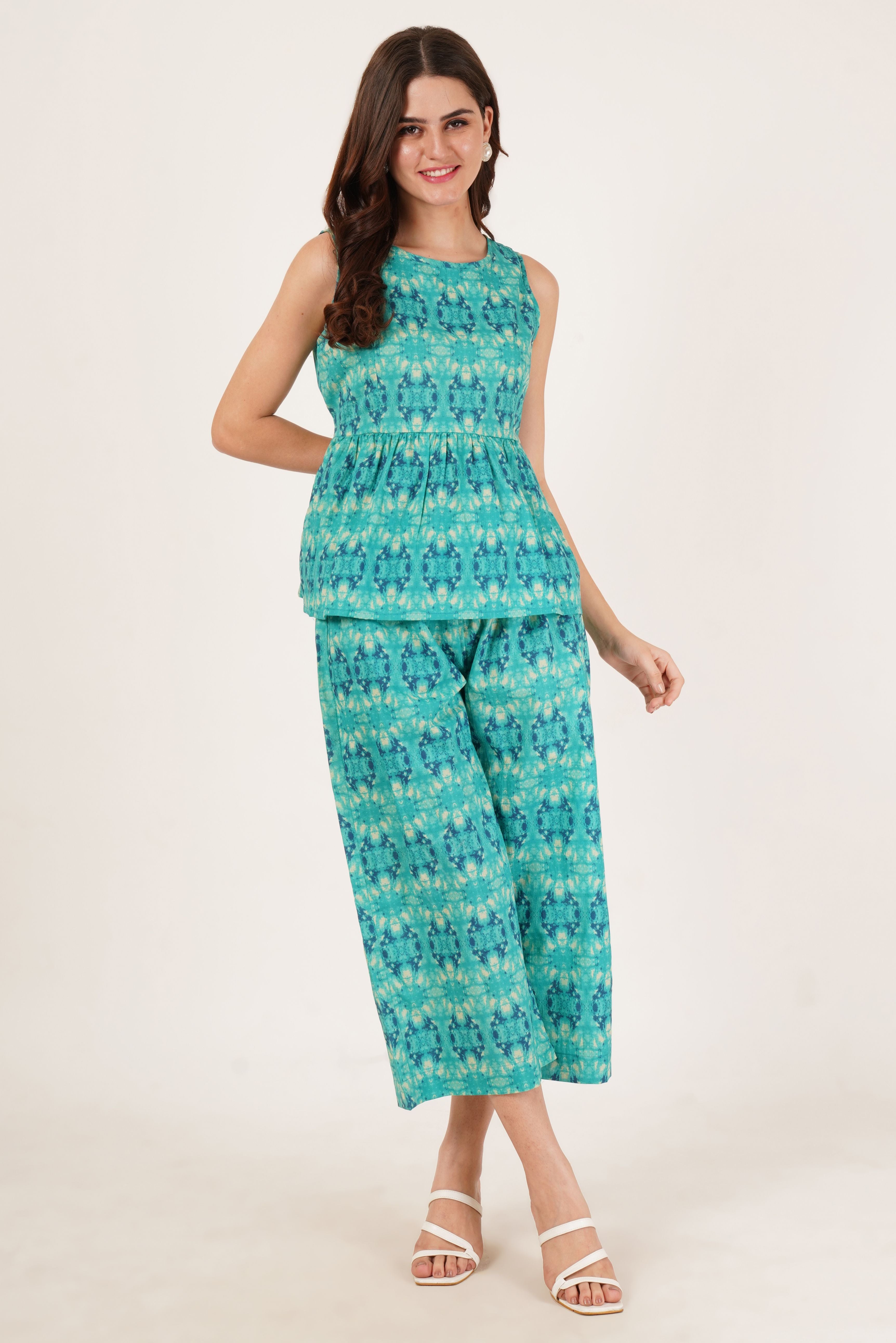 Kurti décontracté en coton imprimé Doodle pour femmes