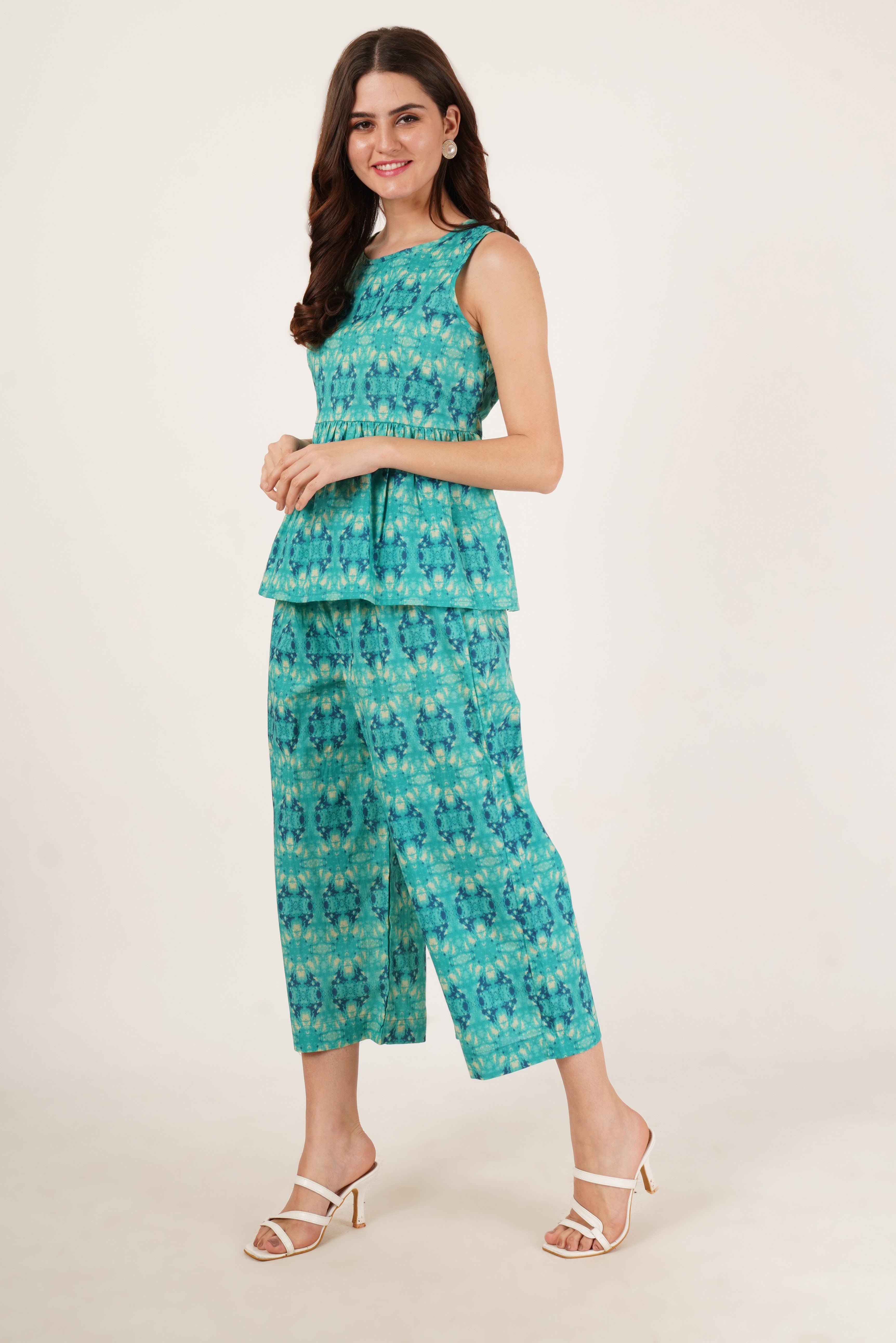 Kurti décontracté en coton imprimé Doodle pour femmes