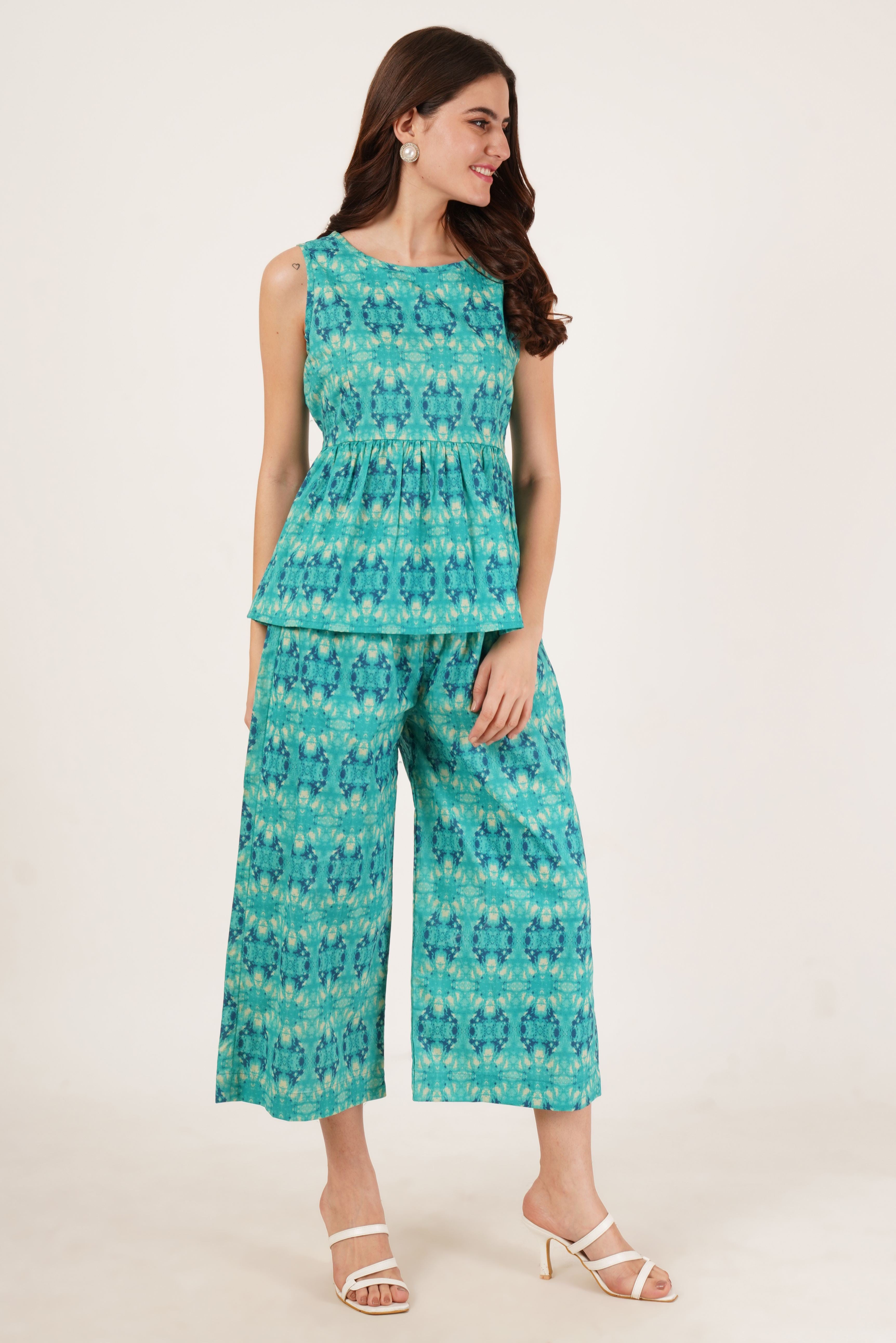 Kurti décontracté en coton imprimé Doodle pour femmes