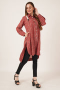 Trendy Longline Pure Cotton Oversized Shirt for Women