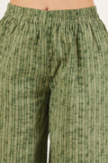 Ensemble Kurta en coton floral festif avec palazzo pour femmes
