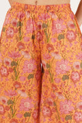 Summer Floral Cotton Kurta and Palazzo For Women