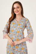 Ensemble Palazzo Kurta en coton Jaipuri Heritage pour femme