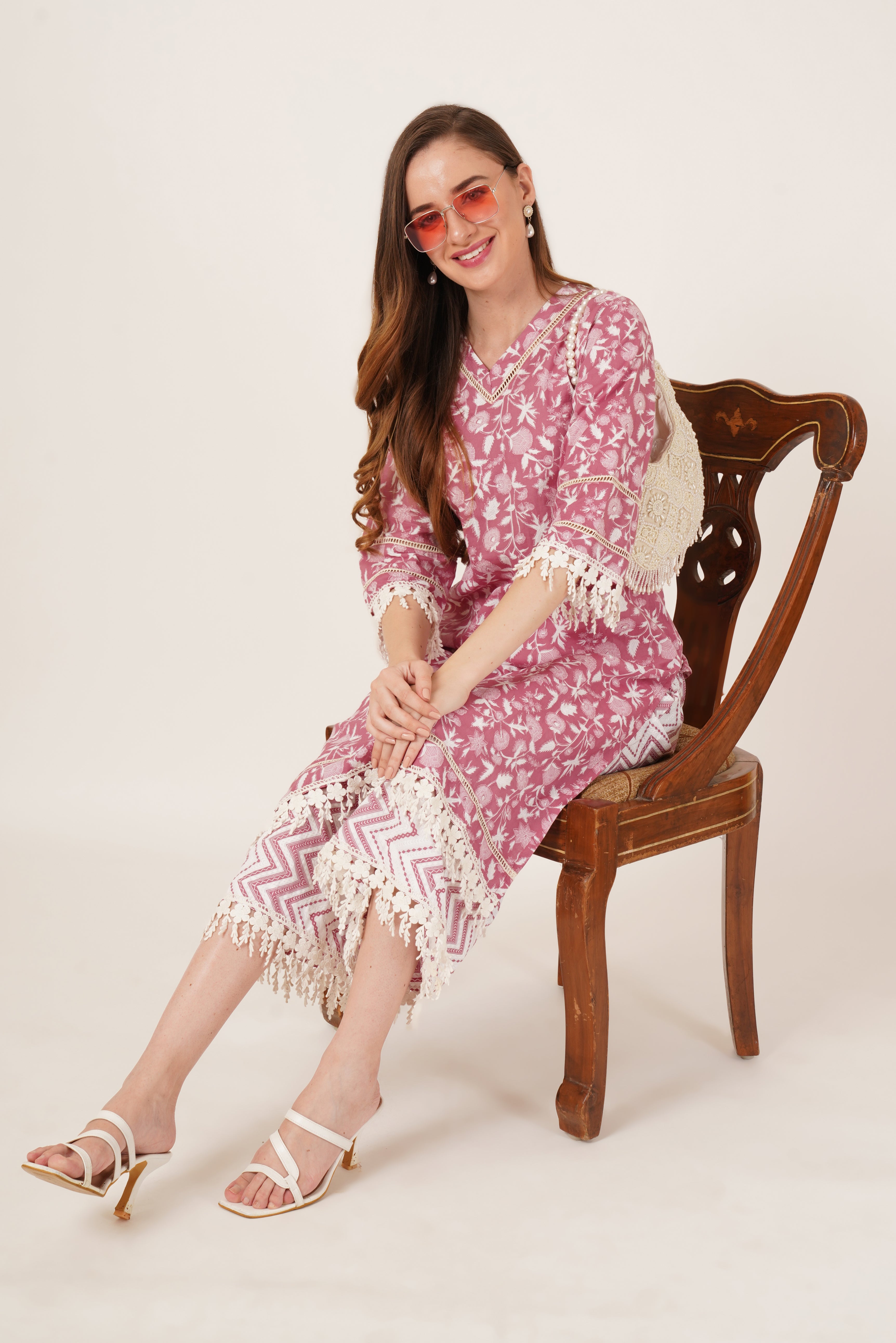 Jaipur-Inspired Cotton Kurta Palazzo Outfit For Women