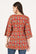 Kurti court en coton à fleurs rouges pour femmes