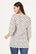 Kurti court classique imprimé noir et blanc pour femme
