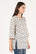 Kurti court classique imprimé noir et blanc pour femme