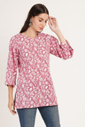 Kurtis court à imprimé floral pour femme