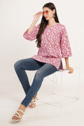 Kurtis court à imprimé floral pour femme