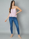 Jaipuri Cotton Pearl Strap Peplum Top – Classic Rajasthani Heritage