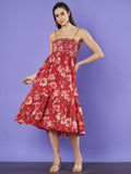 Elegantes, gesmoktes Stufenkleid für Damen