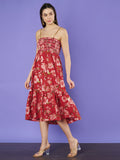 Elegantes, gesmoktes Stufenkleid für Damen