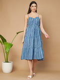 Boho Chic Riemchen-Midikleid für Damen