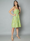 Stylish Halter Neck A-Line Flared Dress for Women