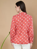 Vintage Bow Neck Cotton Shirt For Women