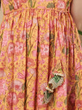 Lässiges Kurti aus Baumwolle mit Doodle-Print für Damen