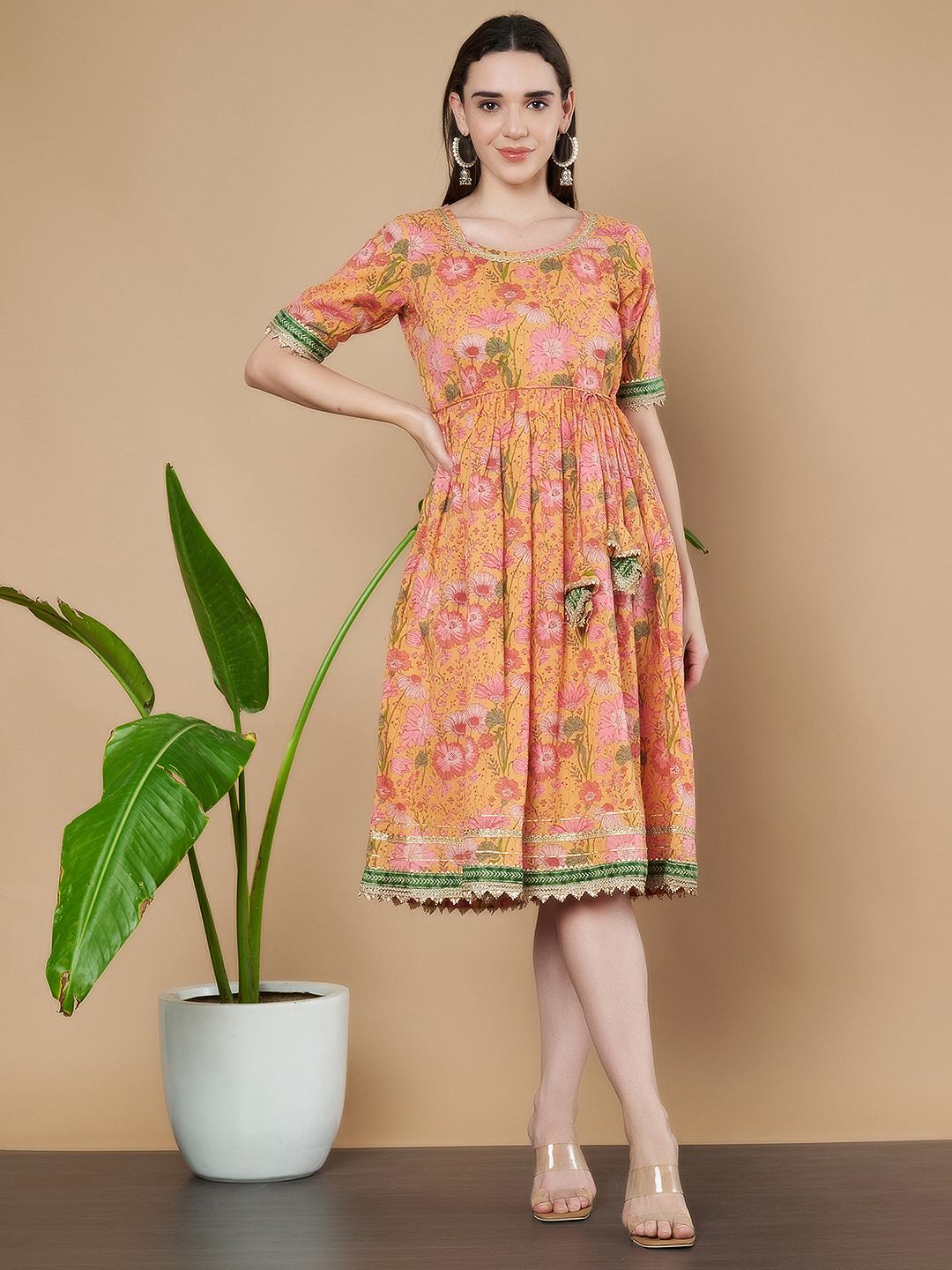 Handcrafted Sanganeri Cotton Kurta For Women