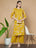 Mustard Yellow Cotton Kurta and Palazzo Set for Women