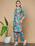 Ensemble Kurta et Palazzo en coton imprimé pour femme