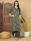 Ensemble Kurta et Palazzo en coton ethnique pour femme