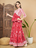 Designer Alia Style Short Kurti With Flared Palazzo Set For Women