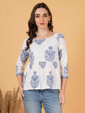 Jaipur Legacy Cotton Peplum Top With Matching Inner For Women