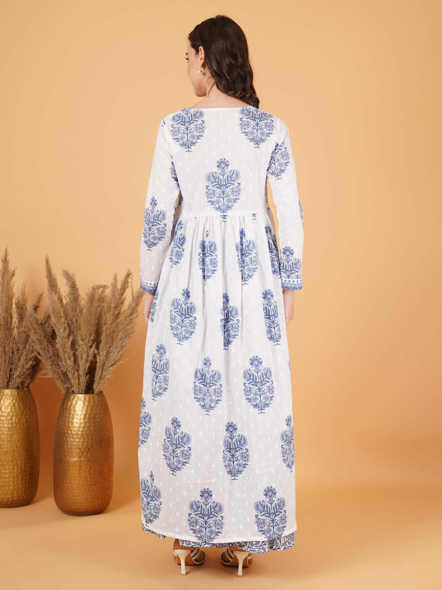 Boho-Chic-Kaftan-Oberteil aus Baumwolle für Damen