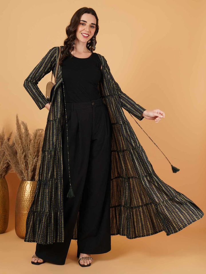 Modern Boho Jaipuri Cotton Flowy Shrug for Women