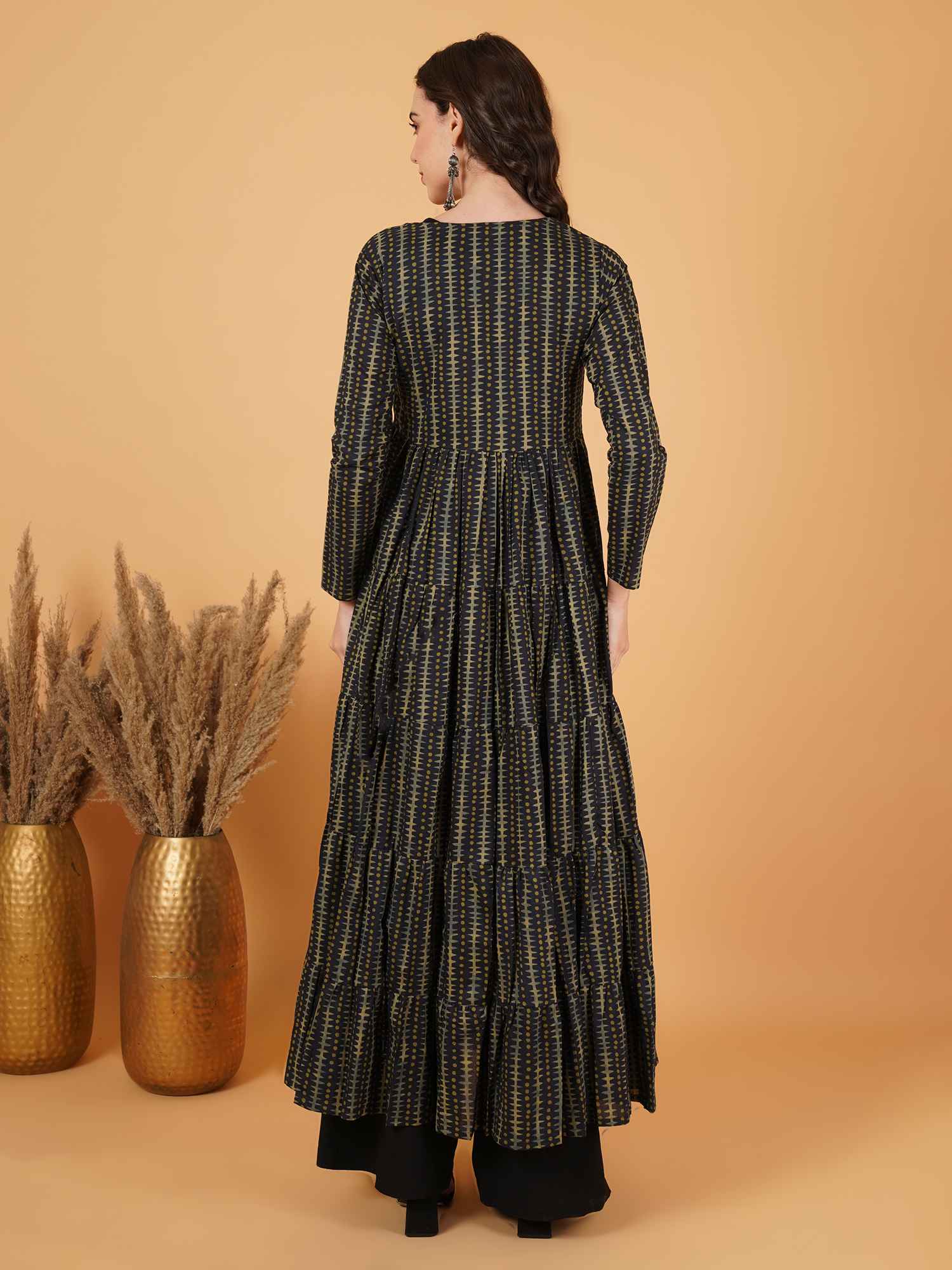 Boho-Chic-Kaftan-Oberteil aus Baumwolle für Damen