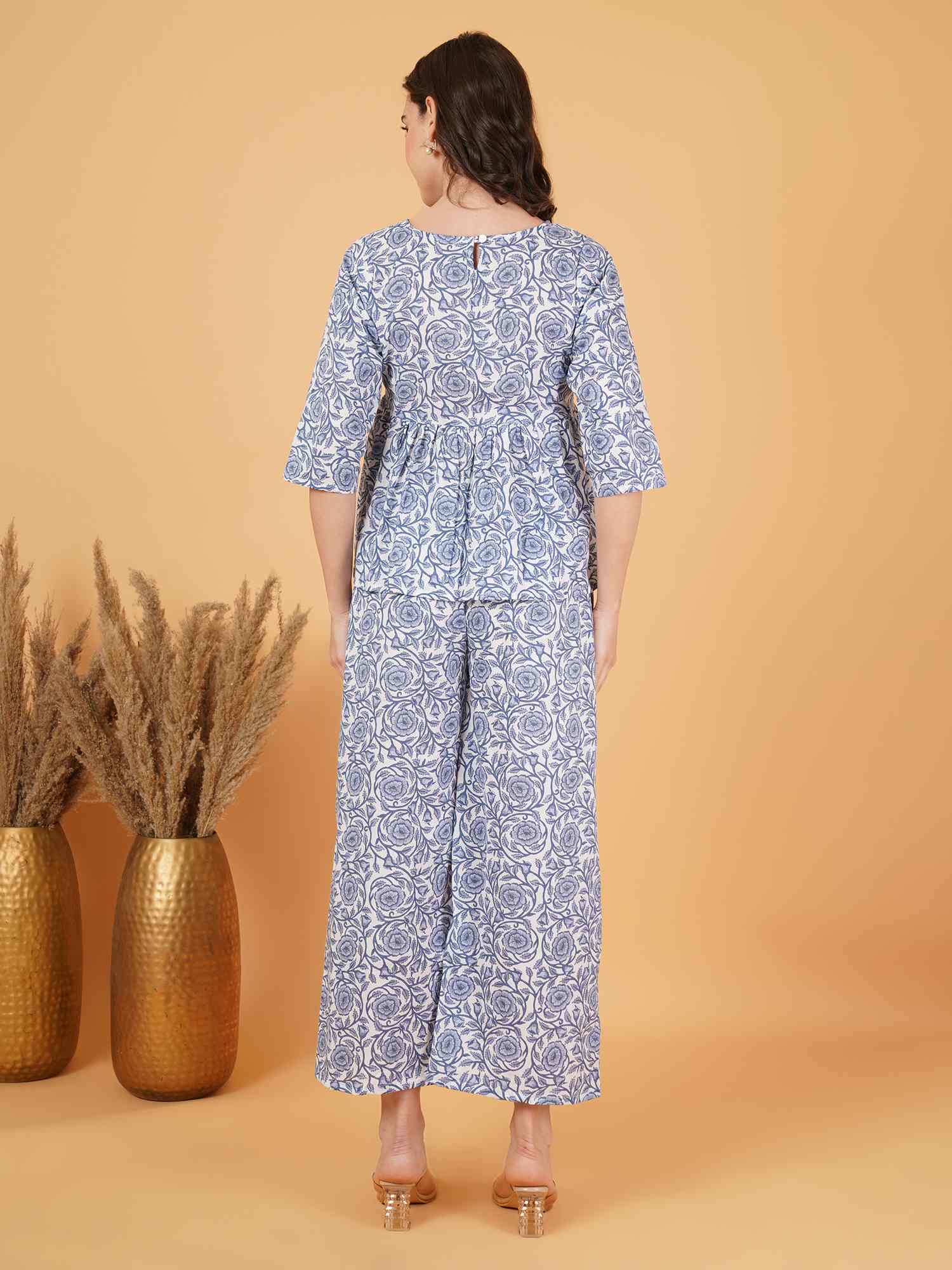 Kurti décontracté en coton imprimé Doodle pour femmes