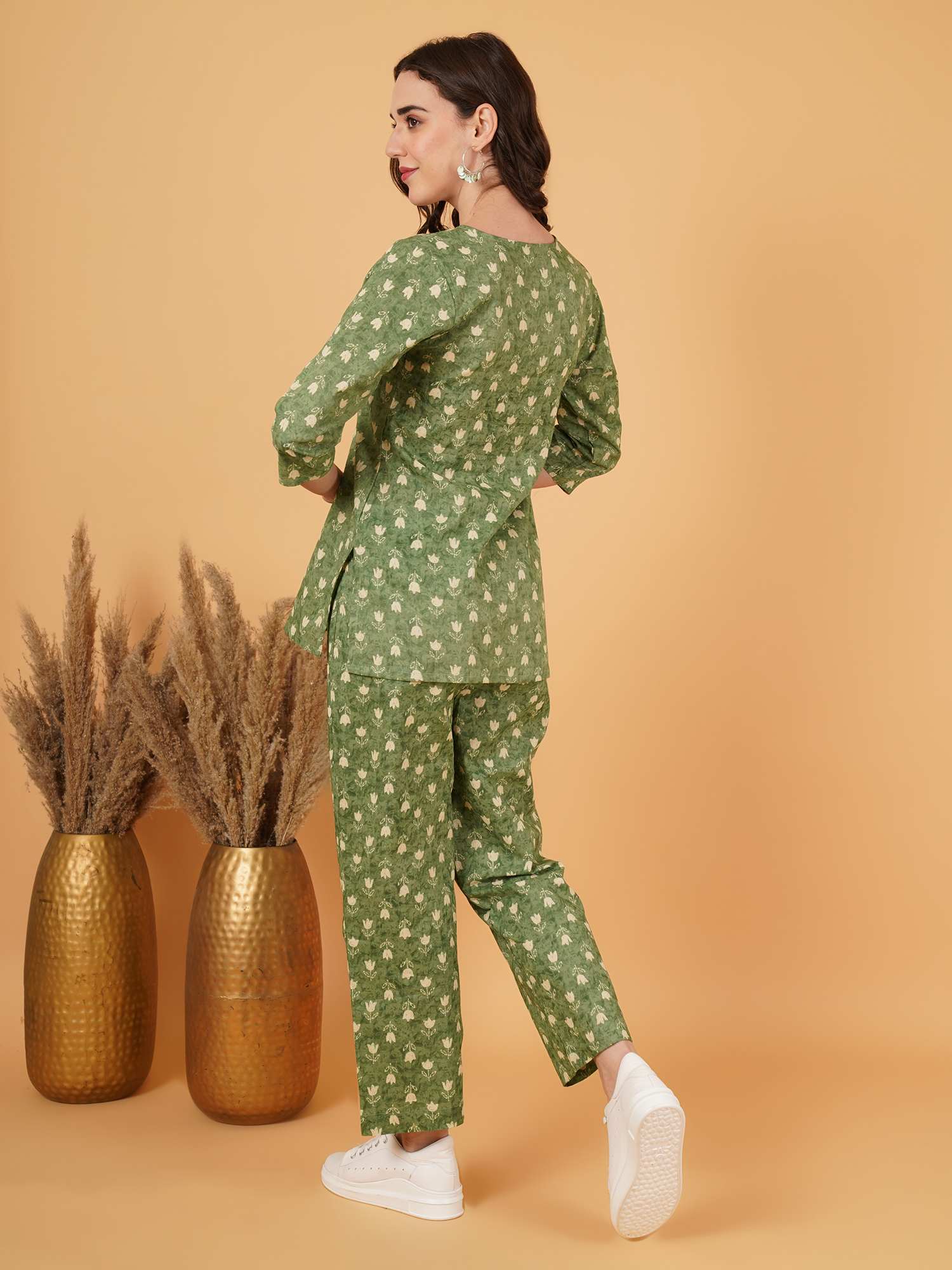 Straight Fit Jaipuri Cotton Co-Ord Set for Women