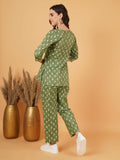 Straight Fit Jaipuri Cotton Co-Ord Set for Women by COTLAND - view 4