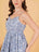 Elegant Handblock Cotton Strappy Dress for Women