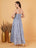 Elegant Handblock Cotton Strappy Dress for Women