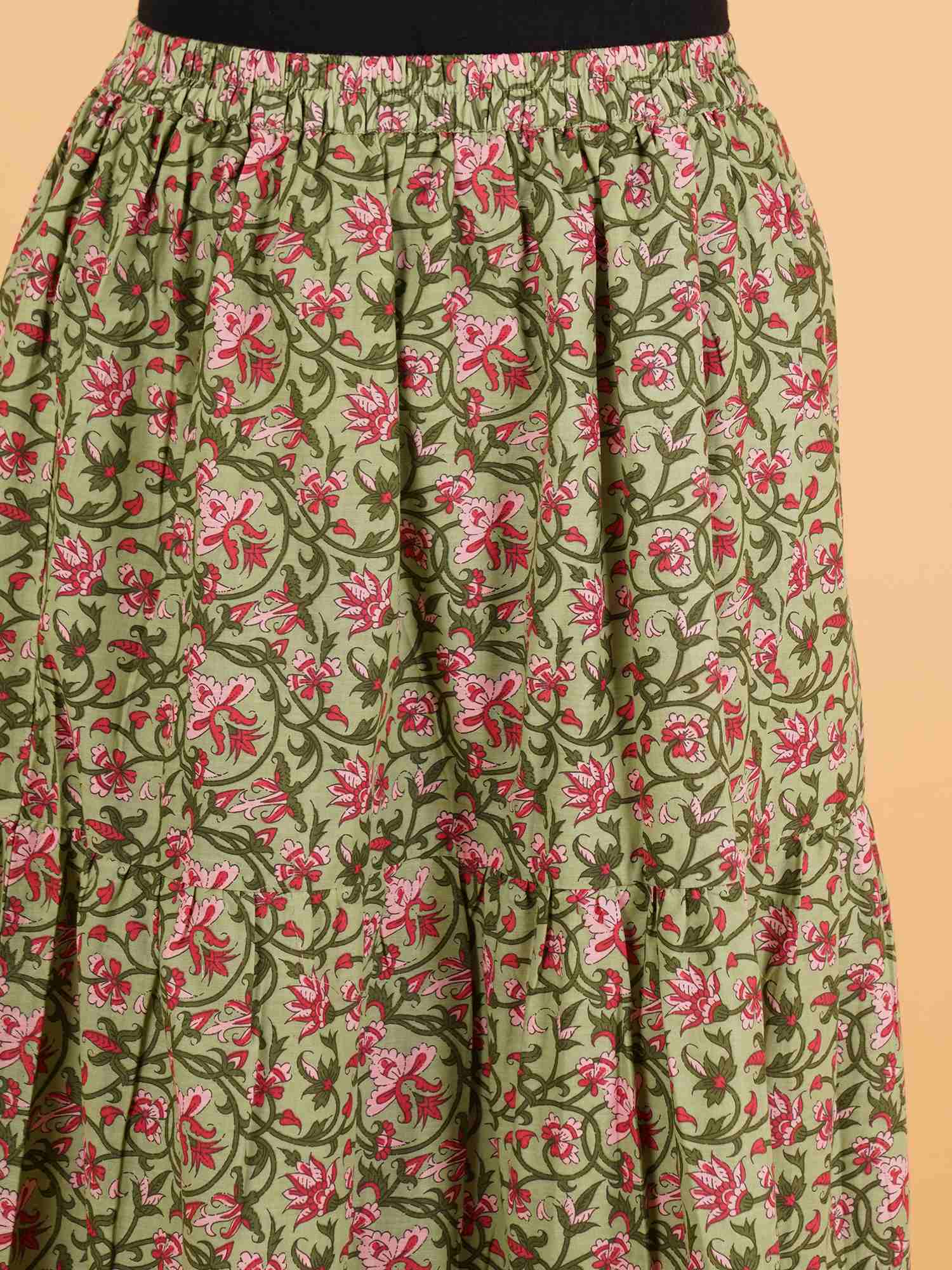 Kurti décontracté en coton imprimé Doodle pour femmes