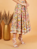 Jaipur Luxe High-Waist Flowy Skirt For Women