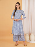 Ensemble Kurta et Palazzo en coton jaune moutarde pour femme