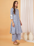 Ensemble Kurta et Palazzo en coton jaune moutarde pour femme